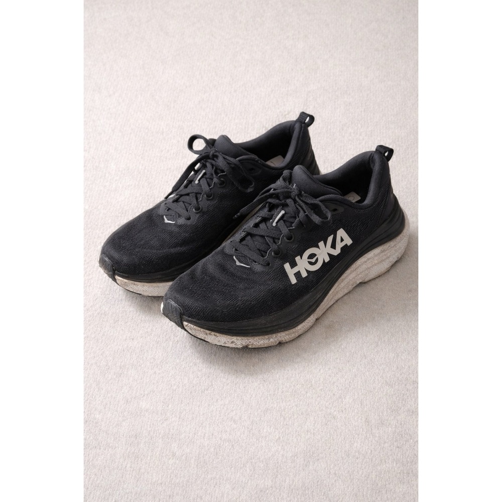 Hoka Gaviota 5 Womens‎ Running Shoes Black White Stability Sneakers 11
